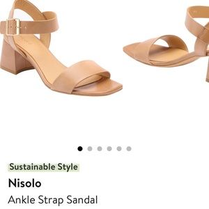 Nisolo ankle strap sandal almond size 9